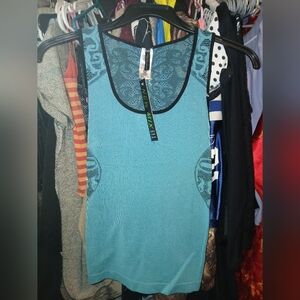 New Mix Teal Dress with Black Details